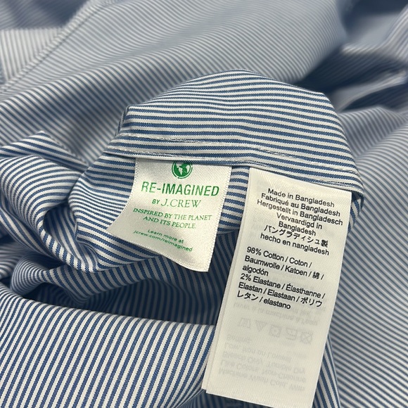 J.Crew Slim-fit Ludlow Premium fine cotton dress Shirt 14.5 x 32 NWOT Blue - Picture 8 of 8